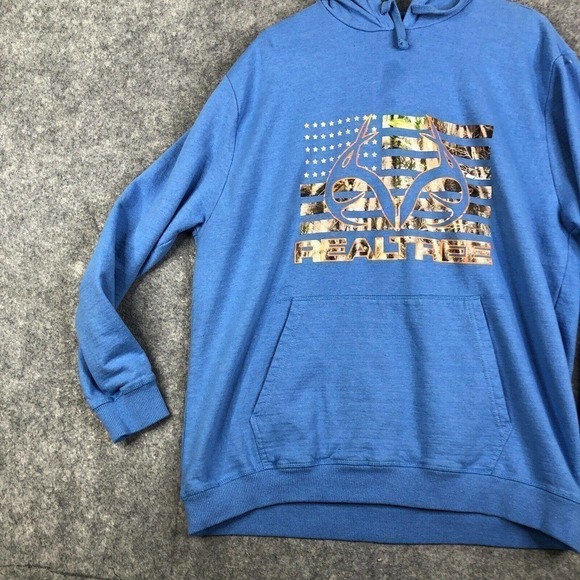 Realtree Outfitters Hoodie Men's Size XL Blue Long Sleeve Hooded Sweatshirt - Picture 2 of 9